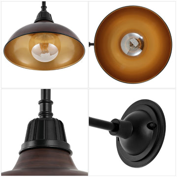 Aurora 12.25" Farmhouse Industrial Indoor/Outdoor Iron LED Gooseneck Arm Outdoor Sconce